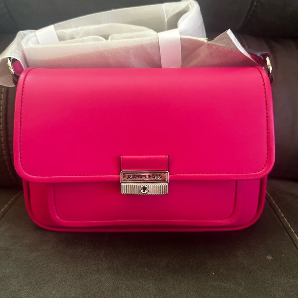 Michael Kors Pink Structured Crossbody Bag